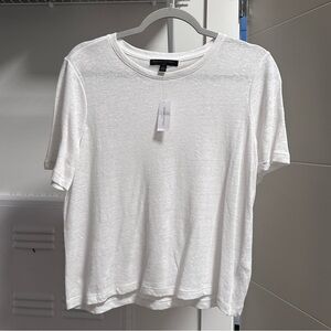 Banana Republic lightly sheer White Crewneck Tee
